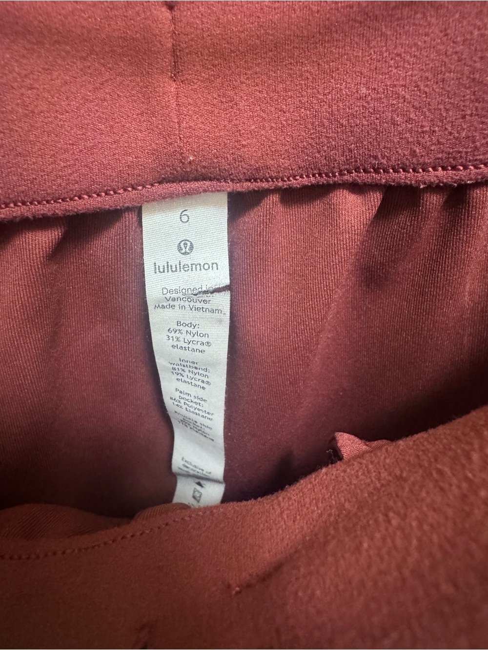 lululemon Women's Paperbag Waist Joggers - Brick Red size 6 - Picture 2 of 5